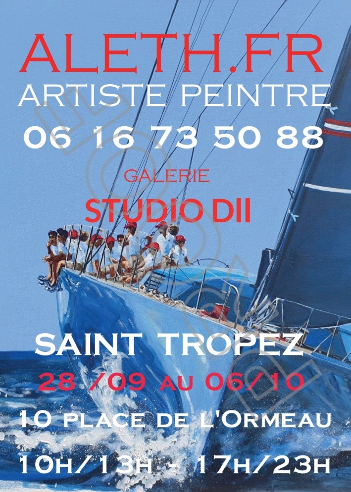 EXPO A LA GALERIE STUDIO DLL LES VOILES DE SAINT TROPEZ 2024